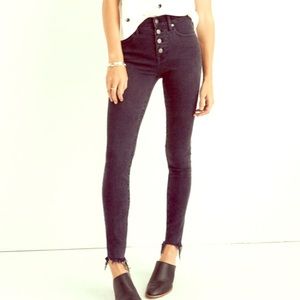 Madewell 9” High Rise Black Skinny Jean